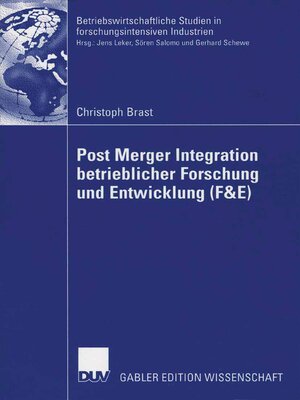 cover image of Post Merger Integration betrieblicher Forschung und Entwicklung (F&E)